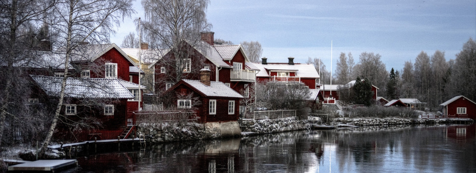 swedish houses during winter